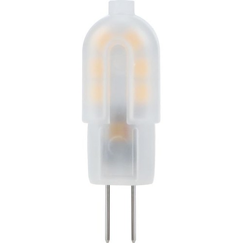 G4 1W LED-lampa, 12V - 135lm, frostat glas, varmvit