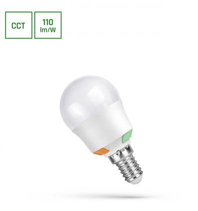 E14 LED kronljuslampa 2W/4W/6W - G45, 3-stegs CCT, Spectrum LED