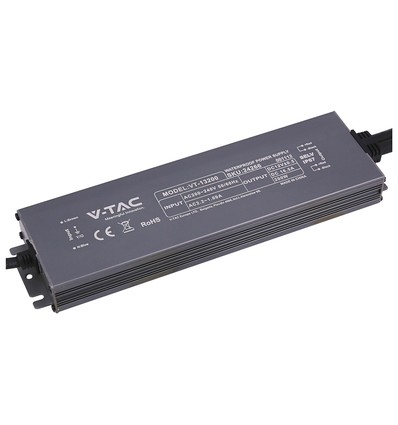 200W / 12V DC strömförsörjning för LED-strips - 16.6A, IP67 vattentät
