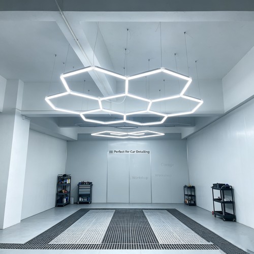 240W RA95 Hexagon LED 7 sektioner komplett set - Inkl. strömanslutning