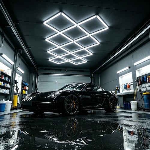 360W RA92 Hexagon LED 14 fält komplett set - Inkl. strömanslutning