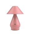 Laddningsbar LED bordslampa - Rosa, Ø16cm, 21,5cm hög, touch dimbar, 3-i-1, IP20 inomhus