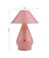 Laddningsbar LED bordslampa - Rosa, Ø16cm, 21,5cm hög, touch dimbar, 3-i-1, IP20 inomhus