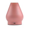 Laddningsbar LED bordslampa - Rosa, Ø16cm, 21,5cm hög, touch dimbar, 3-i-1, IP20 inomhus