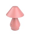 Laddningsbar LED bordslampa - Rosa, Ø16cm, 21,5cm hög, touch dimbar, 3-i-1, IP20 inomhus