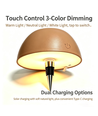 Laddningsbar LED flasklampa - Kaffefärgad, CCT, touch dimbar, IP54 utomhus
