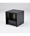 3W CUBIC PRO vägglampa - IP65, svart, vidarekoppling, justerbar, fyrkantig, utomhus, inkl. ljuskälla