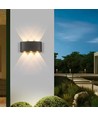 6W CUBIC PRO vägglampa - IP65, svart, vidarekoppling, justerbar, fyrkantig, upp/ner, utomhus, inkl. ljuskälla