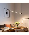 Svart matbordslampa 126cm - 18W, inkl. vajerupphäng