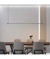 Svart matbordslampa 126cm - 18W LED, 2800K, inkl. vajerupphäng