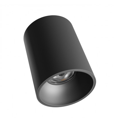 LED takspotlight, justerbar watt - Utanpåliggande, 14W-27W, IP44, RA90, UGR19, 5 års garanti, svart