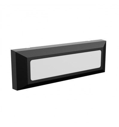 6W LED trappbelysning, CCT - 3 färgtemperaturer, IP54, svart, utomhusvägglampa