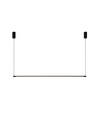 Svart matbordslampa 126cm - 18W LED, 2800K, inkl. vajerupphäng