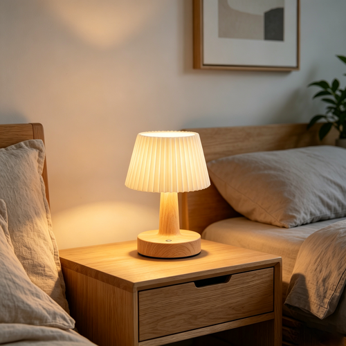 Laddningsbar LED-bordslampa - Tyg, touch-dimbar, CCT, IP20