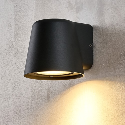 Avero GU10 vägglampa - Svart, IP65, inne/ute, utan ljuskälla