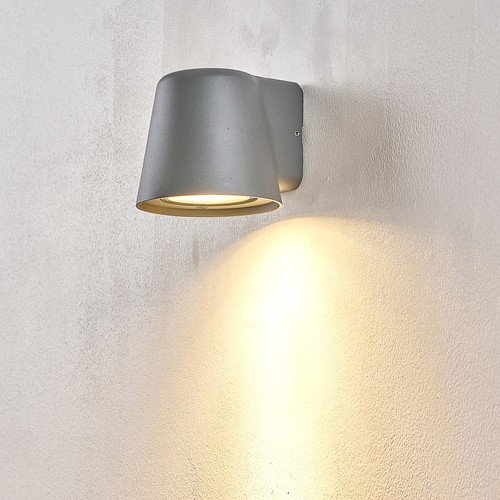 Avero GU10 vägglampa - Grå, IP65, inomhus/utomhus, utan ljuskälla