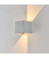 6W CUBIC PRO vägglampa - IP65, silvergrå, vidarekoppling, justerbar, fyrkantig, upp/ner, inne/ute, inkl. ljuskälla