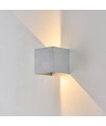 6W CUBIC PRO vägglampa - IP65, silvergrå, vidarekoppling, justerbar, fyrkantig, upp/ner, inne/ute, inkl. ljuskälla