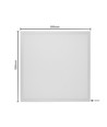 60x60 LED-panel 36W DALI dimbar - Höjd:10mm, 116lm/w, UGR19, RA92, vit ram