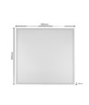 60x60 LED-panel 36W + 1-10V-driver - UGR19, RA93, dimbar via 1-10V, vit kant