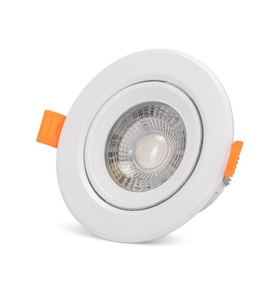 7W Ø10cm LED downlight för inbyggnad - Hål: Ø8 cm, Mått: Ø10 cm, Inbyggd driver