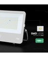 150W LED-strålkastare, Slimline - 135lm/W, CREE-chip, IP65, svart hölje, 6 års garanti