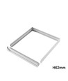 Ram för 60x60 LED-panel - 62mm hög, snabb skruvlös monteringssats, vit kant