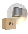 6 st. Avero GU10 Vägglampa Grå - IP65, utan ljuskälla