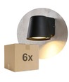 6-pack Avero GU10 Vägglampa Svart - IP65, utan ljuskälla
