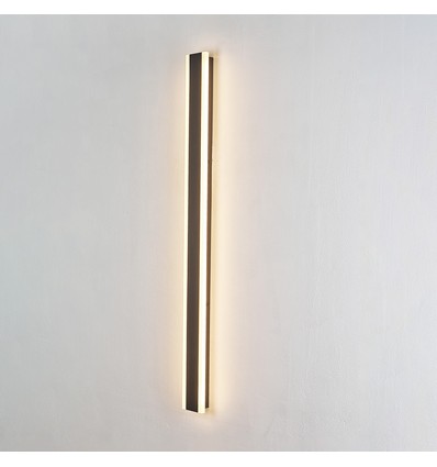 100cm avlång vägglampa - Svart, fyrkantig, inne / ute, IP65, inkl. ljuskälla