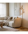 Oliva 5xG9 golvlampa brons - 160cm, rökfärgat glas, utan ljuskälla