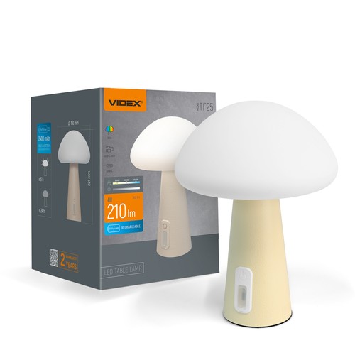 Uppladdningsbar Mushroom LED-bordslampa - RGB + 3000K, kallvit, bärbar