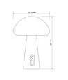 Uppladdningsbar Mushroom LED-bordslampa - RGB + 3000K, kallvit, bärbar