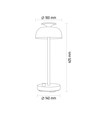 Laddningsbar LED-skrivbordslampa med white noise - Neutralvit + RGB, grön, inkl. ljuskälla
