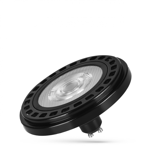 GU10 20W LED-spot AR111 - RA90, 30° spridning, svart hölje, 5 års garanti