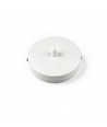 Baldakin i vit - Ø12cm, höjd 2,5cm, 1 hål, takrosett