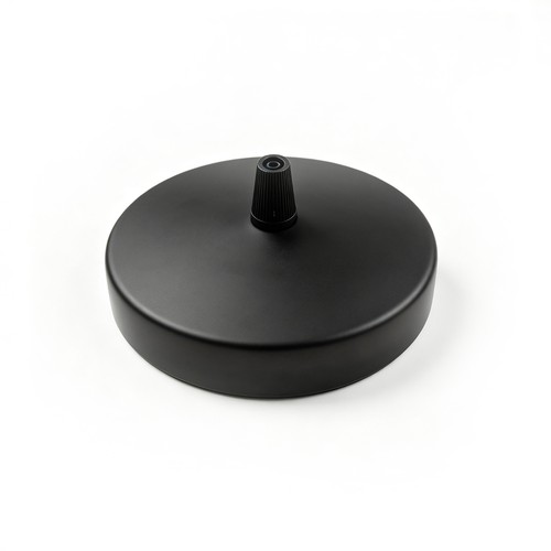 Baldakin i svart - Ø12cm, höjd 2,5cm, 1 hål, takrosett