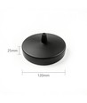 Baldakin i svart - Ø12cm, höjd 2,5cm, 1 hål, takrosett