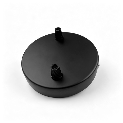 Baldakin i svart - Ø12cm, höjd 2,5cm, 2 hål, takrosett