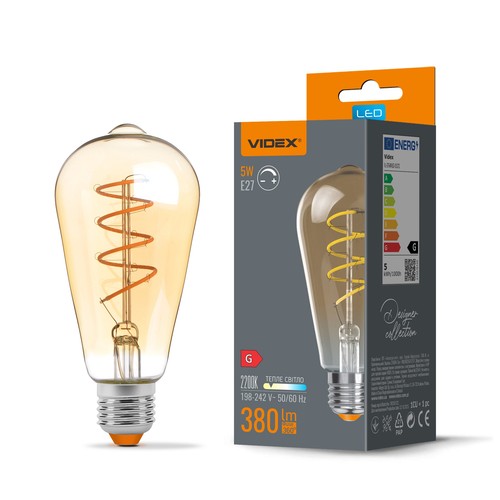 E27 5W ST64 filament LED-lampa - Extra extra varmvit, dimbar