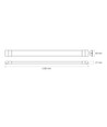 120cm 36W LED-armatur - CCT, komplett ljusskena