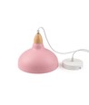 BIRK Rosa Ø19cm pendel - E27 sockel, 2m sladd, metall / trä