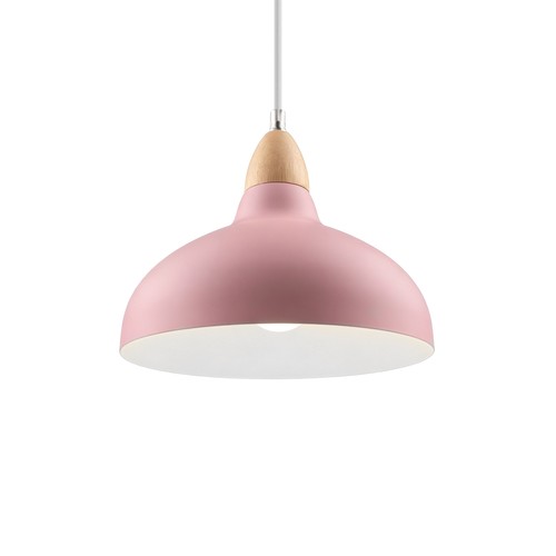 BIRK Rosa Ø24cm pendel - E27 sockel, 2m sladd, metall / trä
