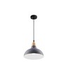 BIRK Blå Ø24cm pendel - E27 sockel, 2m sladd, metall / trä