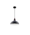BIRK Grå Ø24cm pendel - E27 sockel, 2m sladd, metall / trä