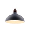 BIRK Grå Ø24cm pendel - E27 sockel, 2m sladd, metall / trä