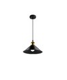 MOKKA Svart Ø22cm pendel - E27-sockel, 2m sladd, Svart/mässing
