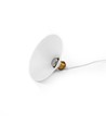 Vit Ø22cm pendellampa - E27 sockel, 2m sladd, vit/mässing