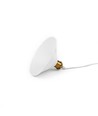 Vit Ø22cm pendellampa - E27 sockel, 2m sladd, vit/mässing