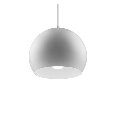 Vit Ø20cm pendellampa - E27 sockel, 2m sladd, metall